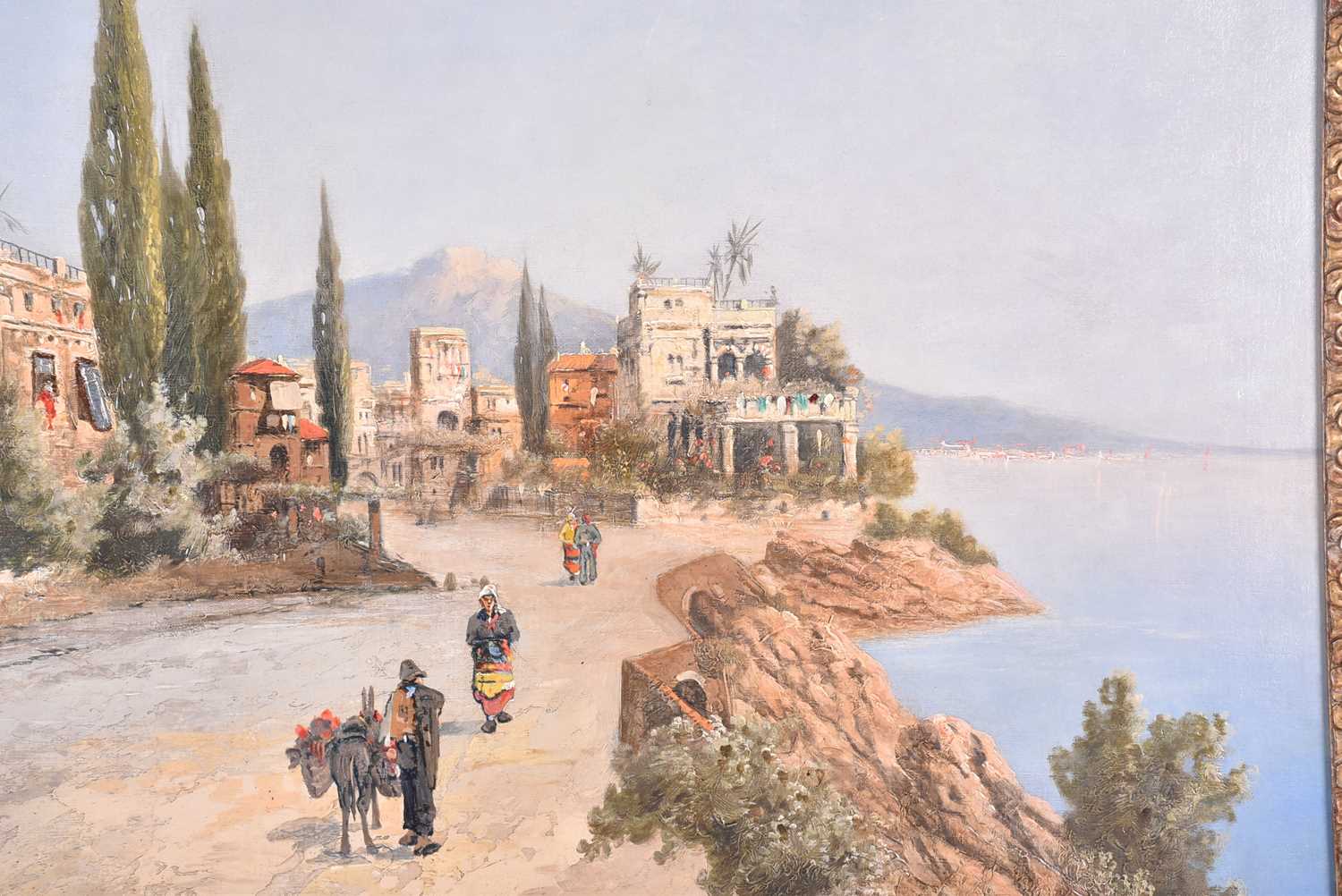 Continental School, 20th century, depicting a road and the bay of Naples in the background, - Image 7 of 11