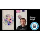 Danny Rolph (born 1967) British 'EJ 2020', a contemporary abstract painted Remo drumhead, signed