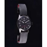 An Oris Pro Pilot Air Racing black PVD automatic wristwatch, the black dial with stealth grey