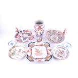 A small collection of Japanese porcelain, 17th century and later, to include an Imari charger,
