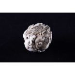 A Japanese ivory zodiac ball netsuke, late 19th century, the animals compacted together in a ball,