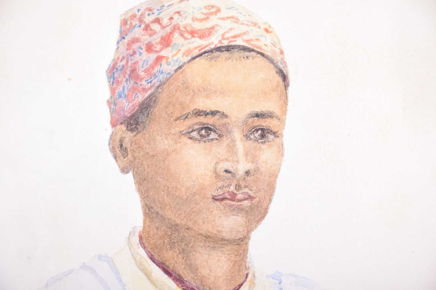 Margaret Kemp-Welch (1874-1968), 'Ali, Cairo', portrait of a boy, watercolour, signed to lower - Image 3 of 6