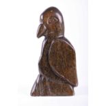 A late 20th century carved Inuit stone sculpture, modelled as a penguin, signed D. Mutasa and