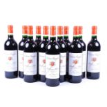 Chateau Poujeaux 1996 Moulis-Medoc: twelve bottles, each 75cl.