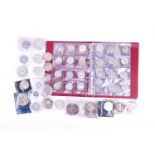 A collection of silver and other coins to include Victorian, Edwardian and Geo V rupees 1890,