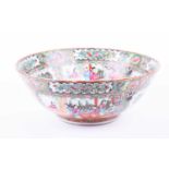 A Chinese Canton enamel bowl, late 19th/early 20th century, typically decorated throughout with