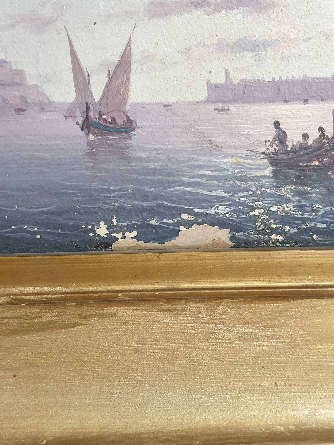 Luigi Maria Galea, (Maltese, 1847-1917) 'Port of Valetta, Malta,' oil on board, signed lower left, - Image 19 of 21