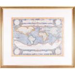 After Ortelius (Abraham), 'Typus Orbis Terrarum', probably early 19th century after the 16th century