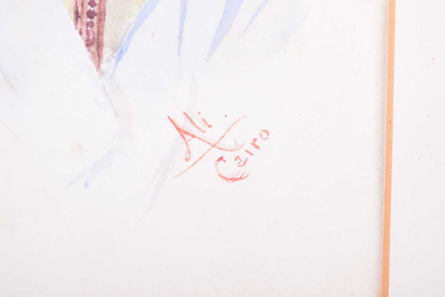 Margaret Kemp-Welch (1874-1968), 'Ali, Cairo', portrait of a boy, watercolour, signed to lower - Image 4 of 6