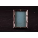 A small Tiffany Sterling silver bamboo effect photograph frame, 9.8 cm x 7.5 cm (full dimensions).
