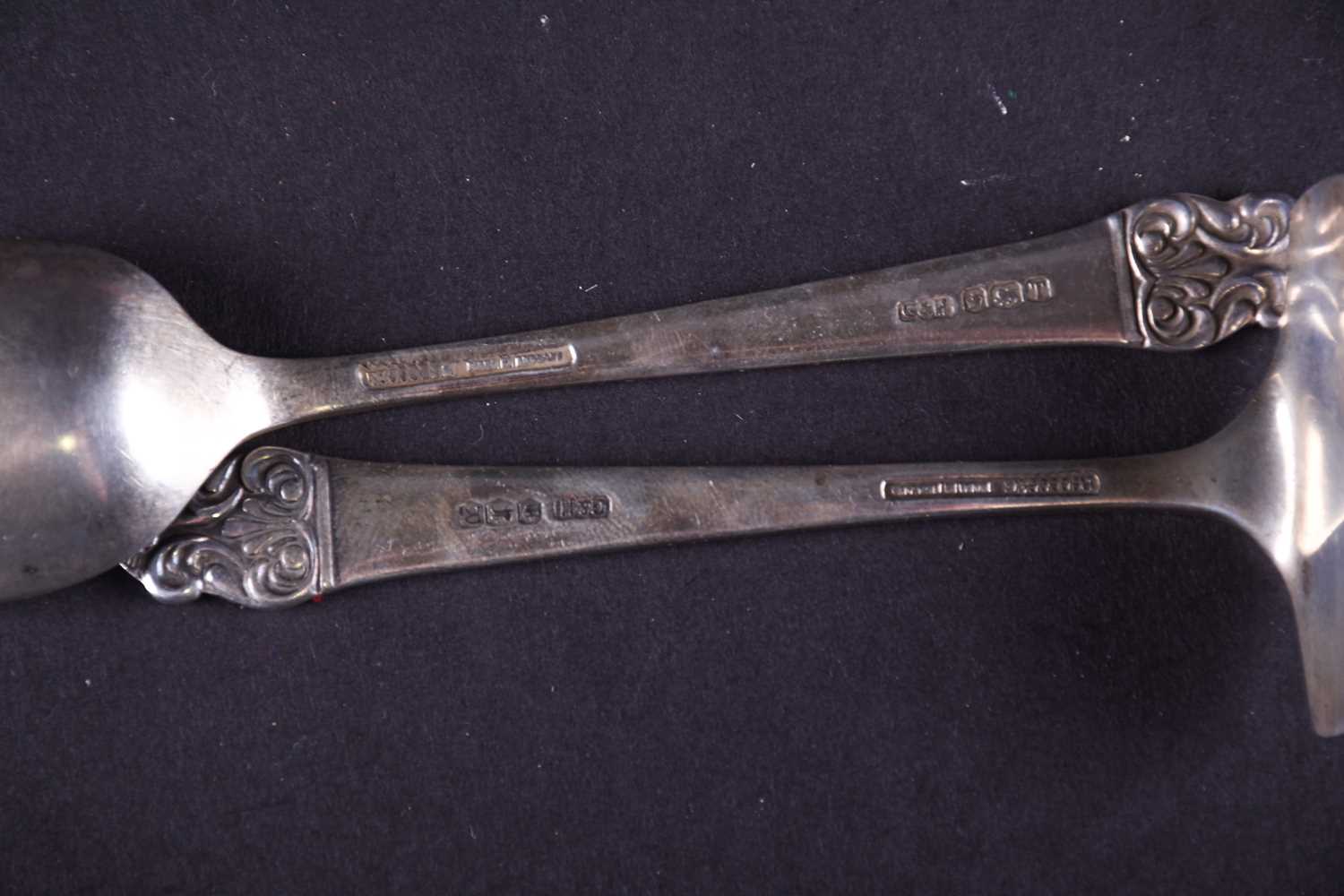 Two cased sets of silver flatware, various dates and makers, together with a cased set of six cake - Image 5 of 7