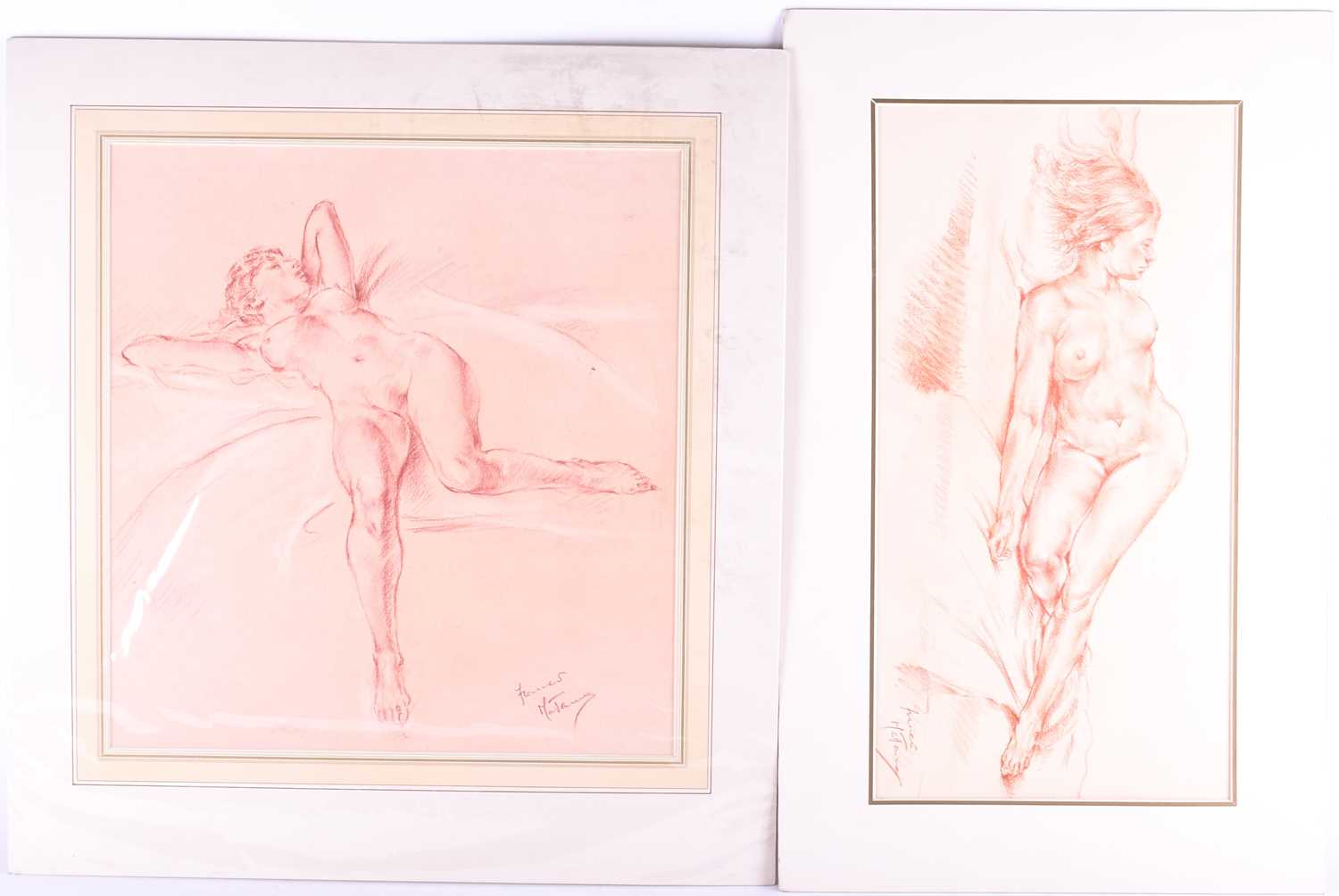 Franco Matania (1922-2006) Italian/British, a group of eight pastel sketches and portraits of nude - Image 11 of 12