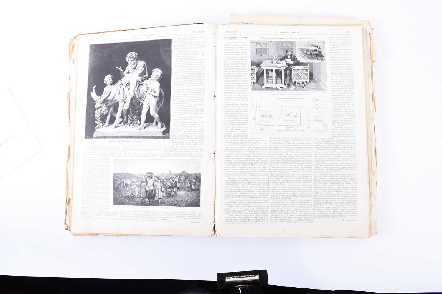 'Ilustración Artística', a finely leather-bound volume of several copies of the Spanish art - Image 7 of 8