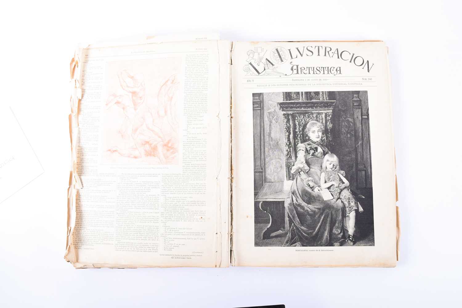 'Ilustración Artística', a finely leather-bound volume of several copies of the Spanish art - Image 2 of 8