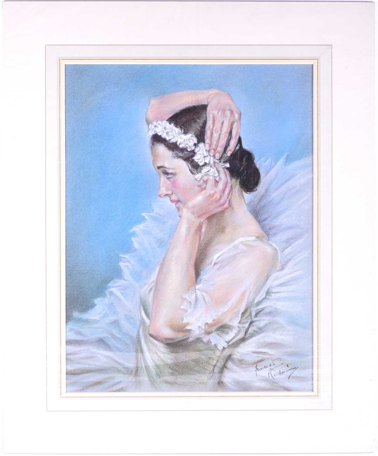 Franco Matania (1922-2006) Italian/British, a group of three pastel drawings of ballerinas, each