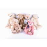 Six Beechfield collectable teddy bears, to include named bears, 'Hettie', 'Bracken', 'Freddy', '