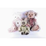 Three Charlie Bear teddy bears, comprising 'Dyfrig' (CB604798), 'Karen' (CB181808A), and '