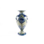 An early William Moorcroft 'Cornflower' pattern vase, circa 1910, with slightly flaring rim above