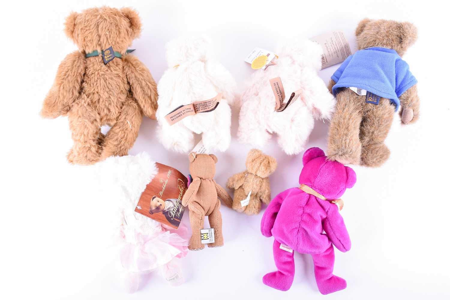 Eight miniature collectable teddy bears, to include two limited edition Charlie Bears, 'Downey' - Image 2 of 2