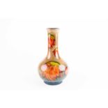 A William Moorcroft flambé leaf pattern vase, second quarter 20th century, with a slightly flaring