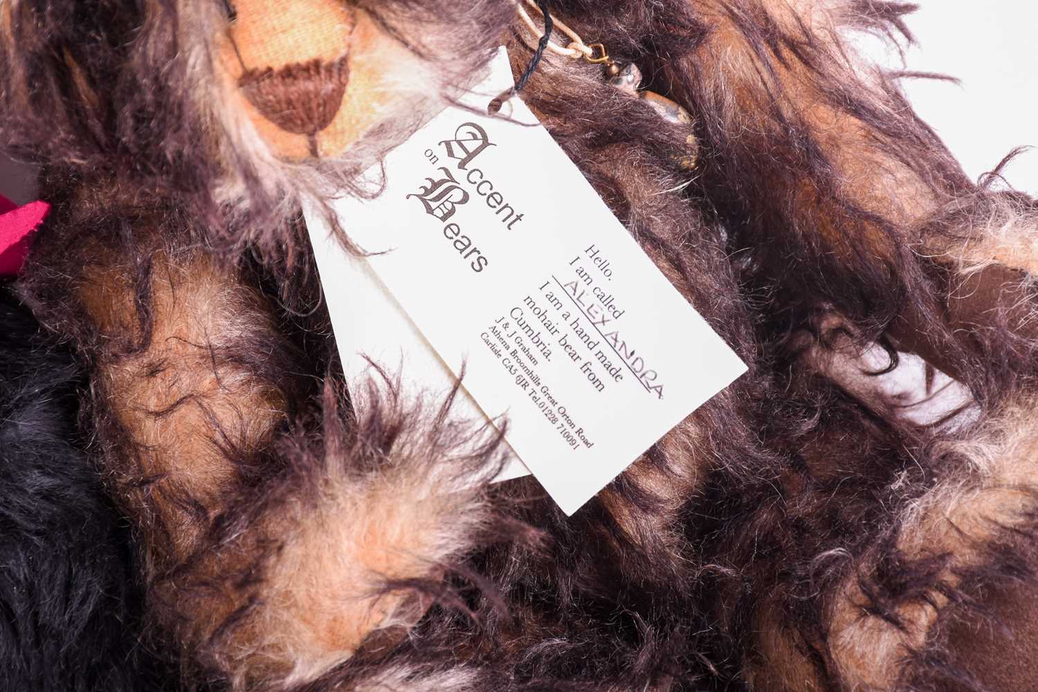 A large Diana Taylor 'Fair Bears' teddy bear, an Accents on Bears teddy named 'Alexandra', a - Image 3 of 5