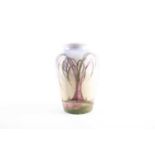 A rare William Moorcroft 'Weeping Willow' pattern vase, circa 1930s, decorated in hues of pink and