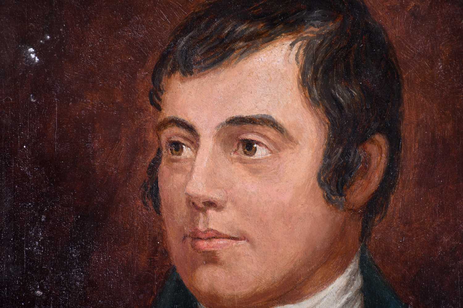 Robert Bryden (1865-1939) Scottish, a study of Robert Burns (1759-1796), oil on board, head and - Image 5 of 5