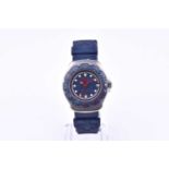 A Tag Heuer Professional quartz wristwatch the blue dial with roundel hour markers with rotating