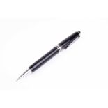 A Montblanc Meisterstuck propelling pencil, with black resin body and silver plated mounts.