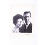 TRH The Princess Margaret and Lord Snowdon, a signed presentation portrait photograph of the Royal