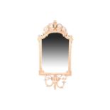 A 19th century carved and gilded gesso girondole wall mirror, with top with foliate scrolled