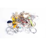 A group of various costume jewellery items to include necklaces, bracelets, a group of various