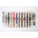 A collection of vintage Swatch wristwatches, comprising Don't Be too Late GA100 (1984), a ladies