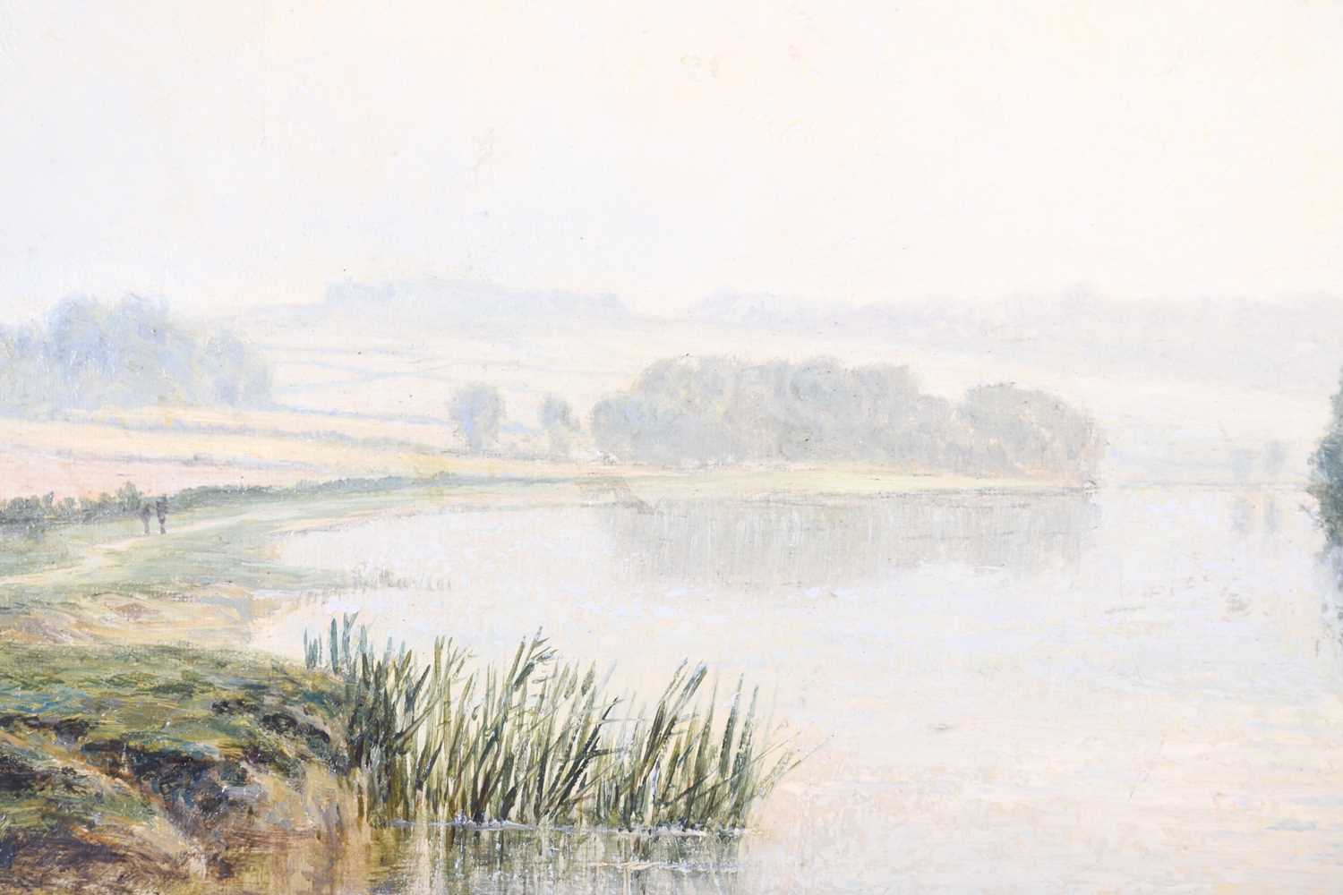 Frederick William Hayes ARCA (1848-1918) British The Thames near Hardwicke, river landscape with - Image 5 of 9