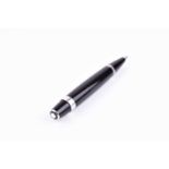 A Montblanc Boheme short ball point ben, with black resin body and silver plated mounts, the top