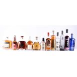 A mixed group of spirits to include Original Pusser's Rum (700ml), Professor Cornelius Ampleforth'
