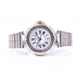 A gentleman's Dunhill quartz wristwatch, with bi metal stainless steel case and bracelet strap,