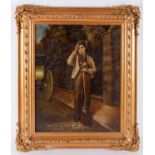 F.A. Ingram? (19th century) British, 'Roadsweeper at Hyde Park Corner', oil on canvas, signed