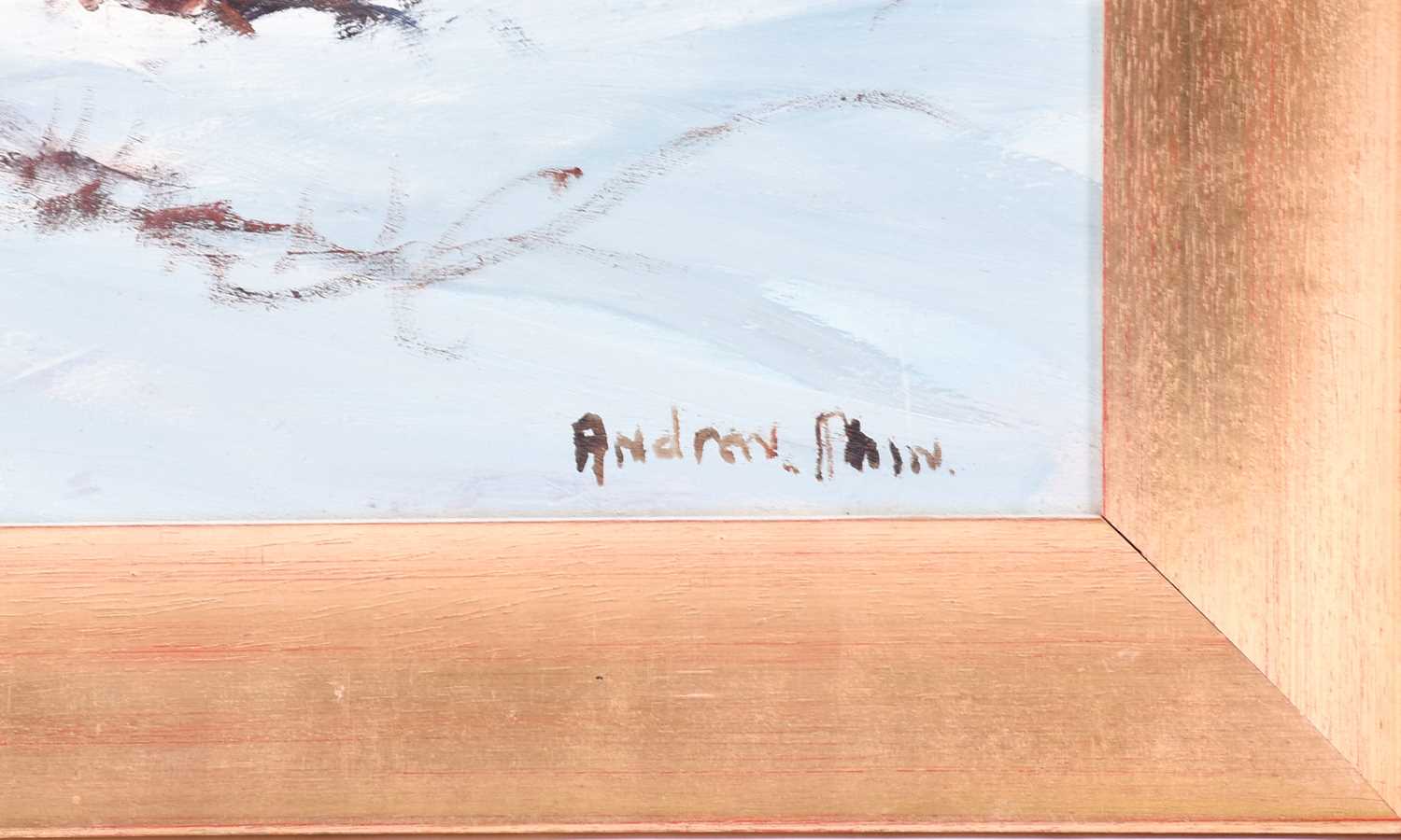 20th century school, two oils on panels, indistinctly signed, one titled 'Haliburton Highland' - Image 4 of 6