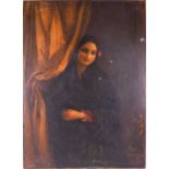19th century Continental School, a half-length portrait of a Spanish beauty, oil on canvas,