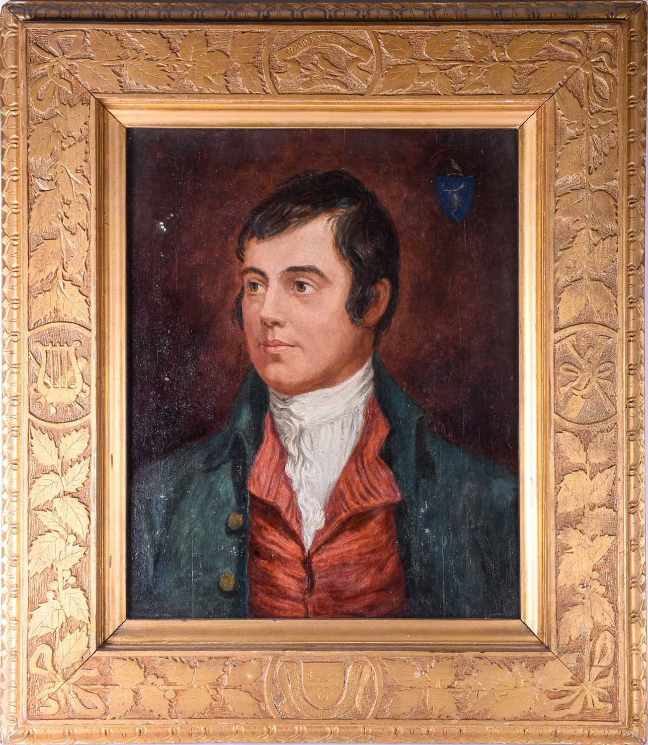 Robert Bryden (1865-1939) Scottish, a study of Robert Burns (1759-1796), oil on board, head and