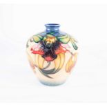 A modern Moorcroft Anna Lily vase, designed by Nicola Slaney, of inverted baluster shape,