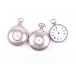 A George IV silver pair cased pocket watch by John Bancroft of Scarborough, hallmarked Birmingham