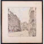 Hanslip Fletcher (1874-1955) British, 'Savile Row', coloured print, signed below in pencil, 23 cm