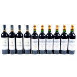 Ten bottles of wine comprising: 6 x 2000 Chateau Belgrave Haut-Medoc and 4 x 2000 Chateau La Tour