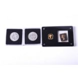 Penny Black 175TH Anniversary 1/10th oz commemorative Gold Coin & Stamp Set, 2015, together with two