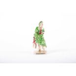 An Italian silver and enamel figure of a lady, the cast, limited edition figure titled Corallina,