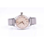 A Tudor Oyster stainless steel wristwatch, the silvered dial with luminous numerals, in a