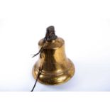 A George VI bronze bell, impressed "GRVI" with crown above, with clapper, 28.5cm high.Footnote:
