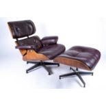 Charles & Ray Eames for Herman Miller - a laminated plywood and rosewood veneered lounger